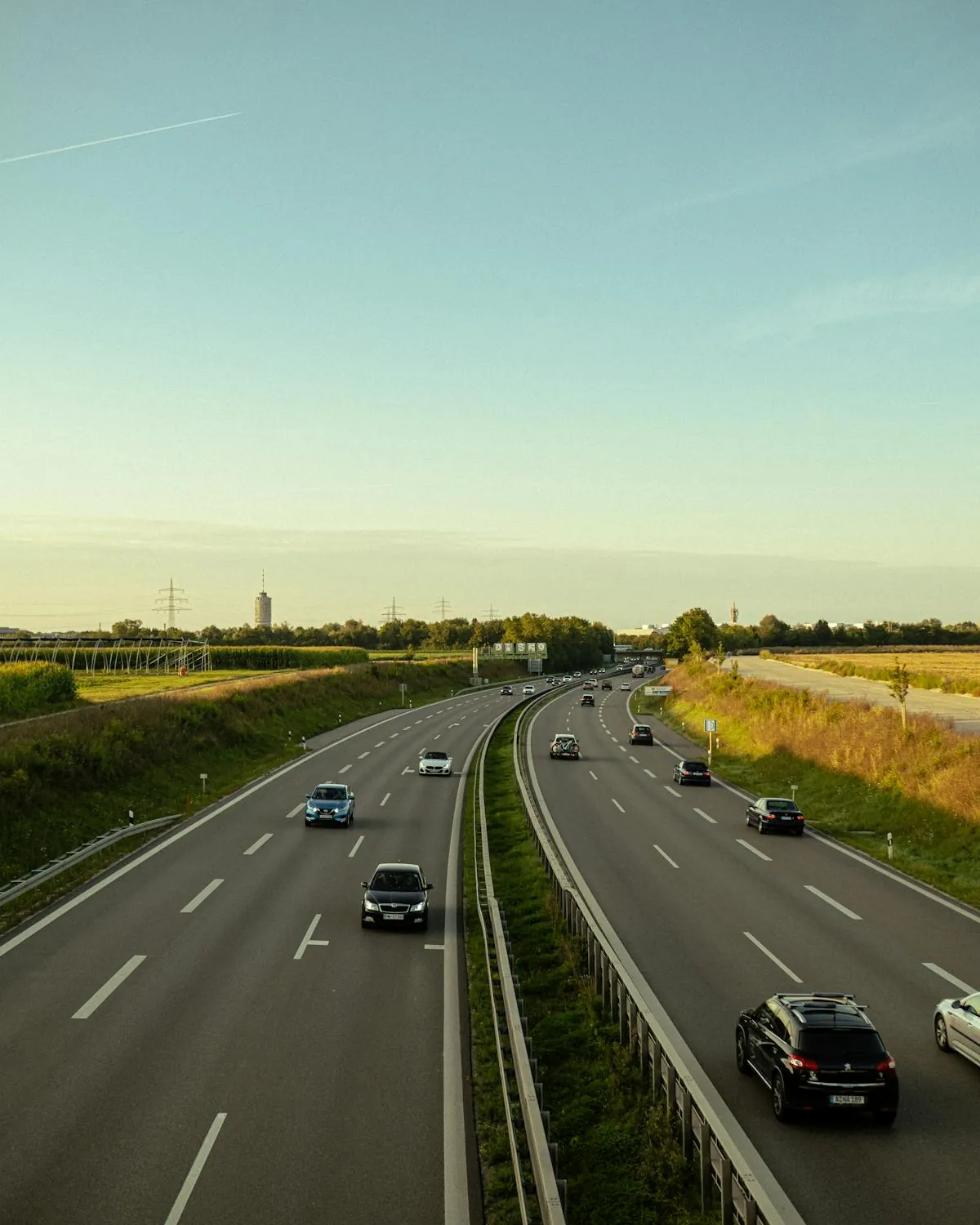A car at the roadside after a tyre blowout