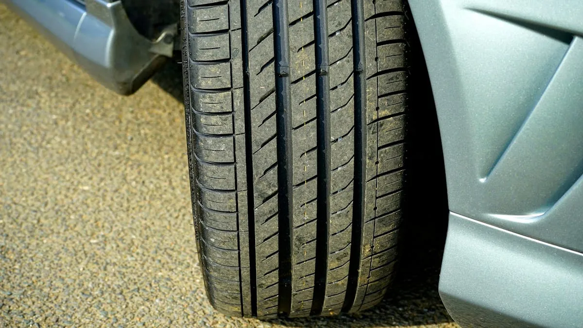 A premium Michelin tyre fitted to a car wheel