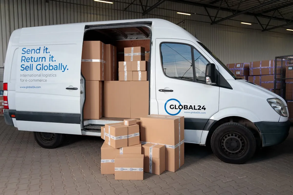 Fleet and van tyres lined up for mobile fitting and management